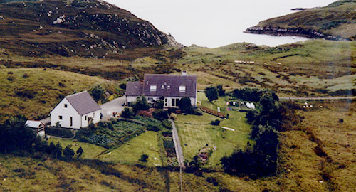 aerial view of two houses