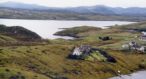 aerial view of two houses